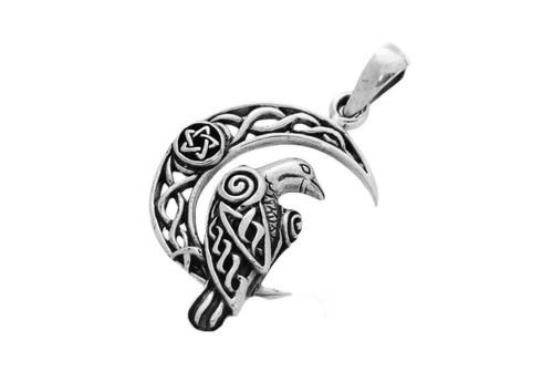 Viking Raven Pendant Zorro 925 Silver Symbol Jewelry New