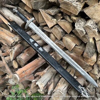 Northmen Vikings Sword Handmade Damascus Steel Battle Ready Sword Gift Christmas