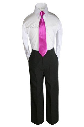 5 piezas Bebé Niño Niño Adolescente Fiesta Boda Formal Fiesta Traje Negro con Corbata Extra Talla 4-20 - Imagen 26 de 74