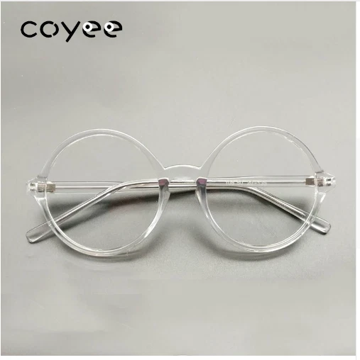 Round CRYSTAL CLEAR Glasses Frame Plastic Eyeglasses Unisex Transparent Eyewear |