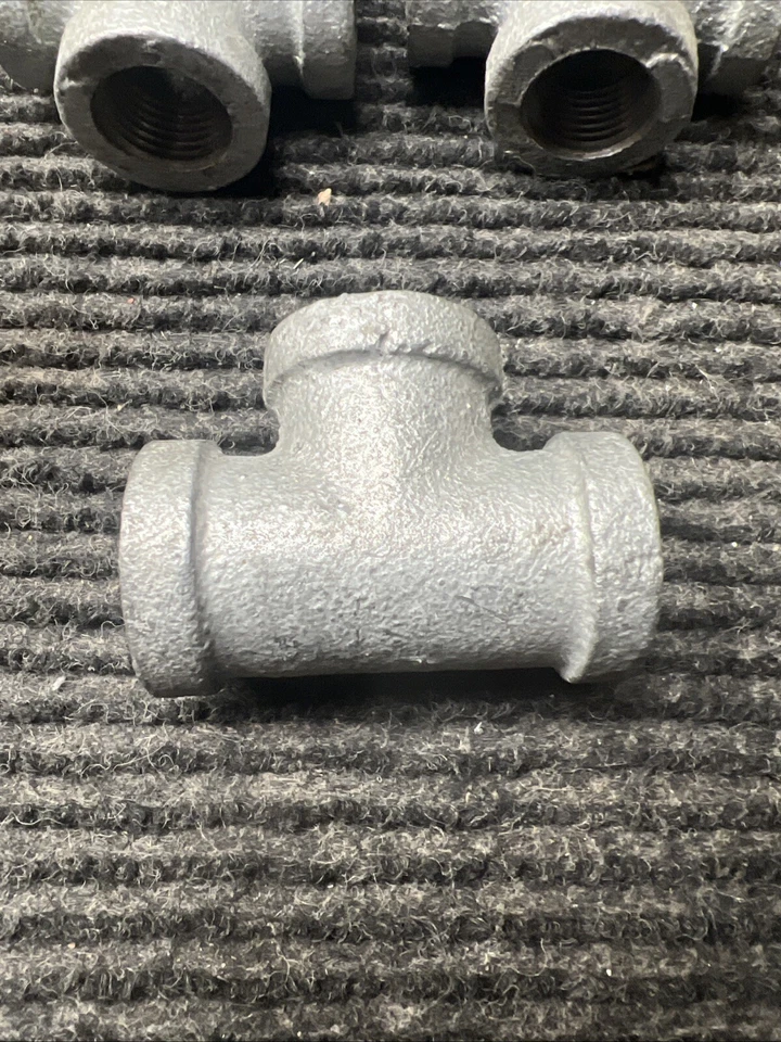 Lot of 3 Ward 3 Way Tee Galvanized Malleable Iron 1/2" x 1/2" x 1/2" - Image 3 of 4