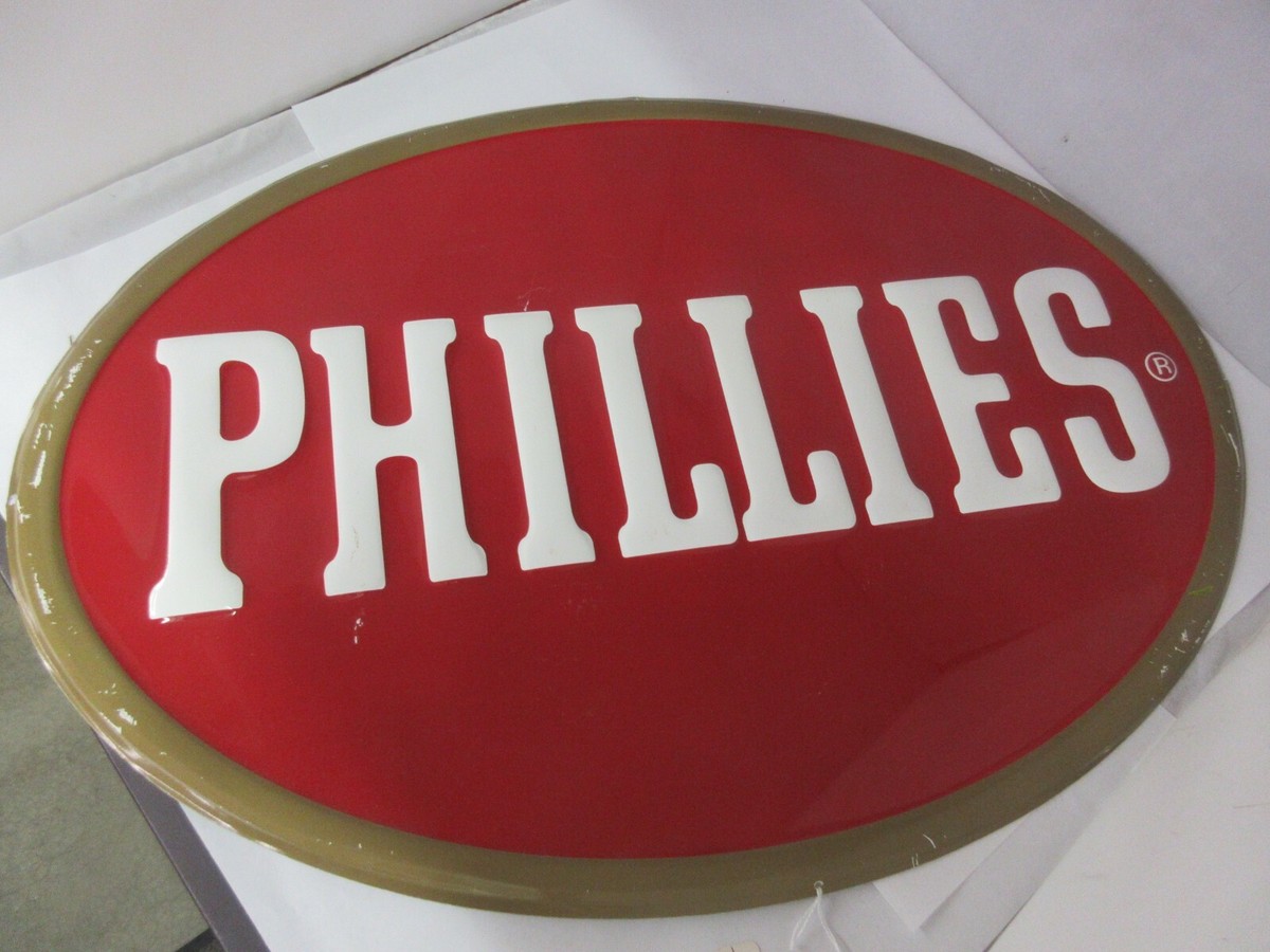PHILLIES BLUNT 特大メタル 看板 vintage VINTAGE ADVERTISING PHILLIES CIGAR LARGE SIGN STORE DEALER