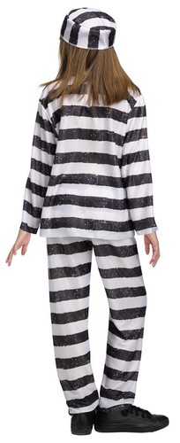 Jailbird Prisoner Convict Child Costume - Picture 4 of 5