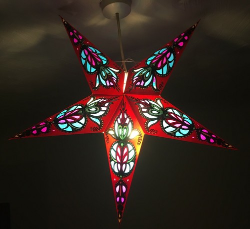 Decorative Paper Star Lampshade Light Hanging Lamp Festive Christmas Lantern - Picture 97 of 179