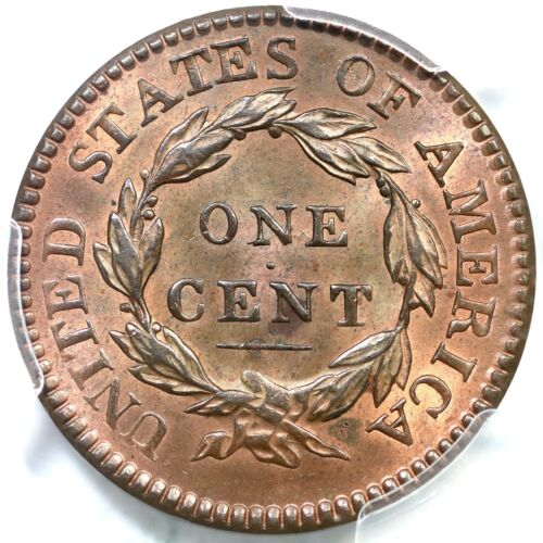 1816 N-2 R-1 PCGS MS 64 BN CAC Matron or Coronet Head Large Cent Coin 1c - Picture 2 of 3