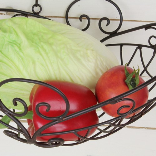 Hängekorb 2 Etagen Hängeetagere Küchenampel Obstkorb Obstschale Obstampel Korb - Bild 3 von 4