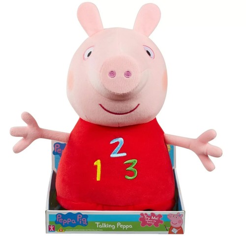 Offizielles Peppa Pig TALKING PEPPA 14 Zoll weiches Plüschtier