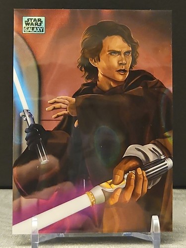 2024 Topps Chrome Star Wars Galaxy Anakin Stops Mace Windu Aqua Lava Refractor