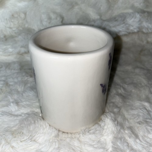 VTG White W/ Purple Floral Herbal LAVENDER Designed Coffee Mug Marked Budapest - Picture 11 of 11