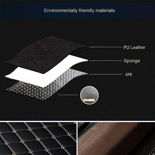 5Pcs Car Floor Mats PU Leather Waterproof Dust-Proof Auto Carpet Protector pads - Picture 4 of 15