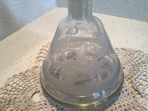 Königin Spitze Jagd Tier Hirsch handgeschnitten klar Karaffe 7,5" hoch - Bild 7 von 12