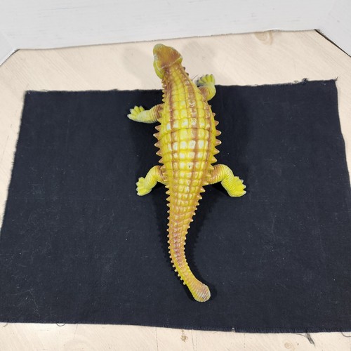 Vintage 1986 Large Yellow Brown Ankylosaurus 14" PVC Dinosaur Figure - Picture 4 of 23