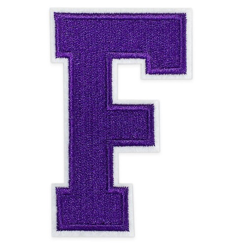 3" gestickte Bügelbild Alphabet Buchstaben Aufnäher, 1 Stück, TR-12249 (lila/weiß) - Bild 16 von 38