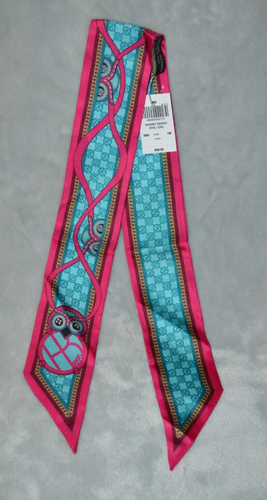 HENRI BENDEL WHIMSY OWL SKINNY MINI SILK SCARF - Picture 2 of 2
