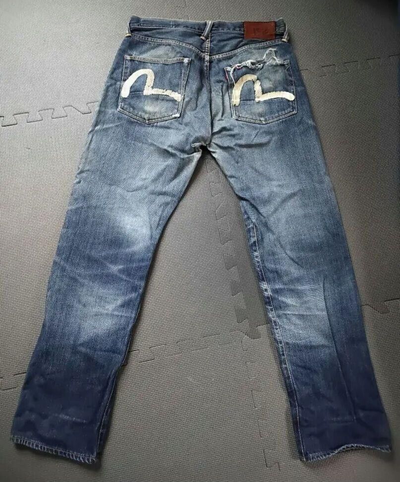 Denim Jeans EVISU JEANS Lot2000 No2 Selvedge DENIM Pants Denim Jeans EVISU JEANS Lot2000 No2 Selvedge DENIM Pants