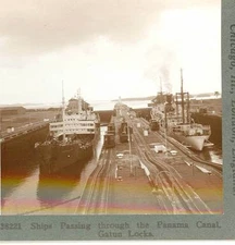 Wsa5979 Mint Sepia Keystone 38221 Ships Passing Through Gatun Locks Panama D
