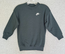 NEW Nike Kids Sweatshirt Youth XS Crewneck Green Pullover Swoosh Logo MSRP 40