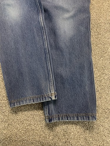 Duluth Trading Jeans Mens 36x32 Blue Denim Flex Fire Hose Relaxed Fit Work Wear - Picture 4 of 11