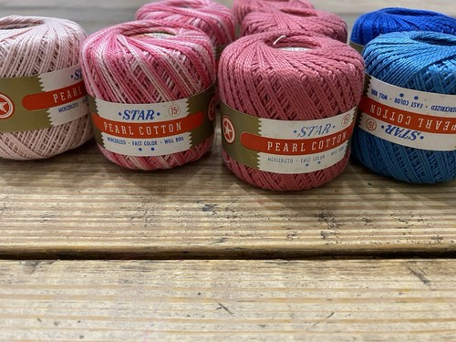 Vintage Star Pearl Crochet Cotton Thread. 50 Yards Each Lot Of 8 - Picture 2 of 7
