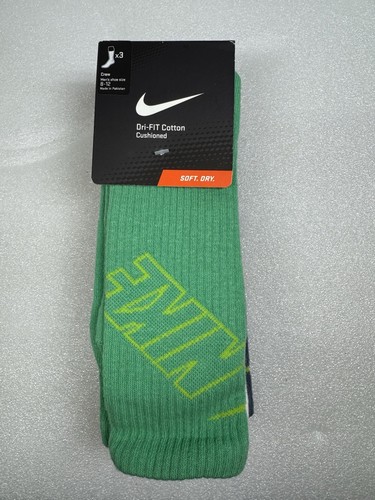 Rare New 2013 Nike Dry-Fit Cotton Cushioned Soft/Dry Socks Crew SX4689-937 - Picture 1 of 10
