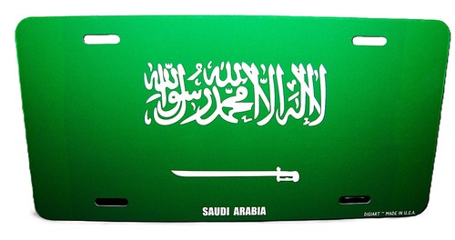 SAUDI ARABIA FLAG METAL NOVELTY CAR LICENSE PLATE AUTO TAG - Picture 12 of 15