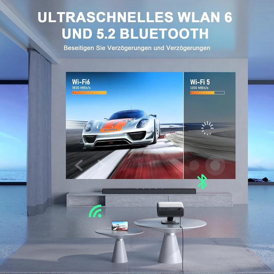 Smart Beamer 4K [Netflix Official 3D Dolby Audio] 28000 Lumen Autofokus ÖZENSAAT - Bild 4 von 4