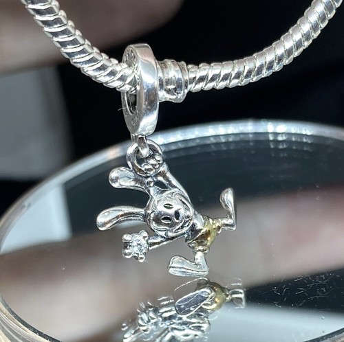 PANDORA Diamond Disney 100th Anniversary Oswald Charm 792519C01 w Disney Park Bx - Picture 5 of 12