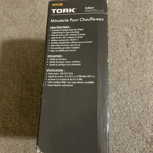 Interruptor de tiempo para calentador de agua Tork WH2B, interior, 40 A, 250 VCA, contactos DPST, 8-14 AWG - Imagen 2 de 7
