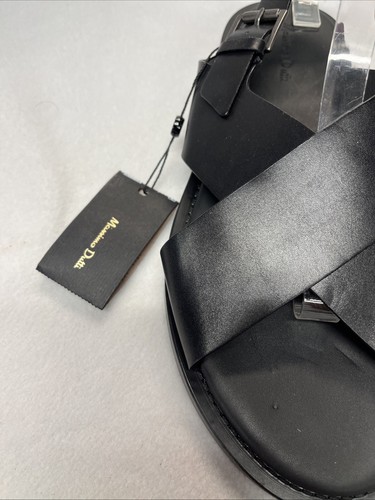 NUEVO CON ETIQUETAS Massimo Dutti Sandalias Correa Cuero Negro Hombre’s Talla 9 - Imagen 2 de 10