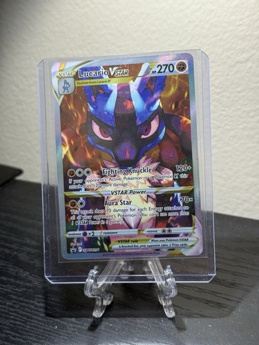 Pokémon TCG Lucario VSTAR SWSH291 Black Star Promo Full Art Holo Card