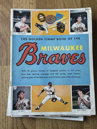 1955 The Golden Stamp Book Of The Milwaukee Braves