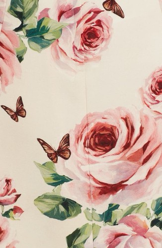 RARE $2,950 DOLCE & GABBANA Rose Butterfly Floral Silk Wool Mini Dress Pink IT42 - Picture 4 of 13