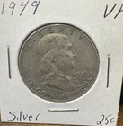 1949 P Franklin Silver Half Dollar