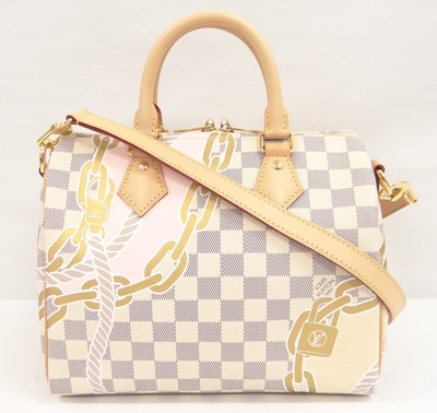 LOUIS VUITTON Damier Azur Speedy Bandouliere 25 Nautical Hand Bag