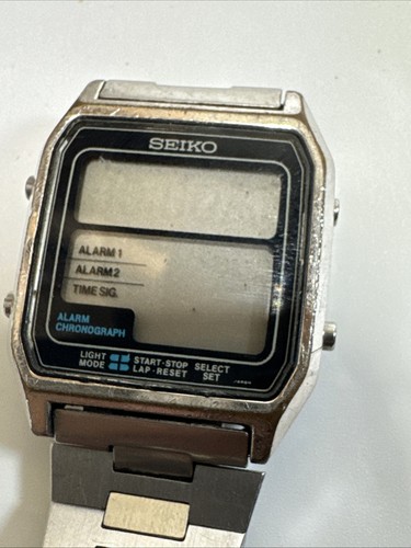 CONÓGRAFO ALARMA SEIKO VINTAGE RUNNING HOMBRE D138-4010 JAPÓN Para Piezas - Imagen 12 de 12