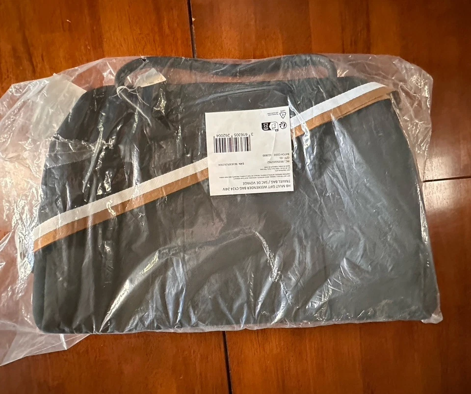 Bolso de Viaje de Fin de Semana Grande de Lona Perfumes Hugo Boss para Hombre Negro Nuevo con Etiquetas Foto 4 de 4