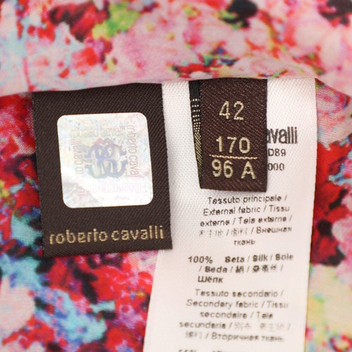 Roberto Cavalli Multicolor Silk and Lace Kaftan Top M - Picture 6 of 8