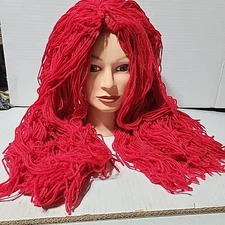 Ragdoll Raggedy Doll Yarn Wig Child/Adult Red Ann  Long Costume