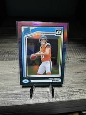 2024 Panini Donruss - Rated Rookie Bo Nix #369 Optic Preview Red & Green RC