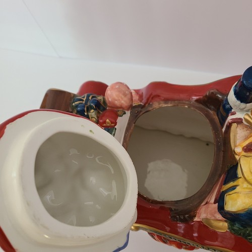 Santa winkende Keksdose Spielzeug gefüllt Schlitten Urlaub 14" Weihnachten Wohndeko - Bild 10 von 13