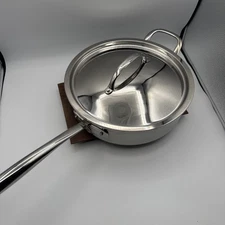 Stunning Williams Sonoma Hestan 4.5QT Sauté Pan W/lid Made In Italy Stainless