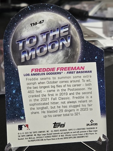 2024 Topps Big League Freddie Freeman To the Moon Die Cuts #TM-47 Dodgers - 第 2/2 張圖片