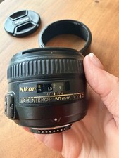 Nikon AF-S Nikkor 50mm f/1.4G Lens, Used, Bright Prime, With Box & Accessories