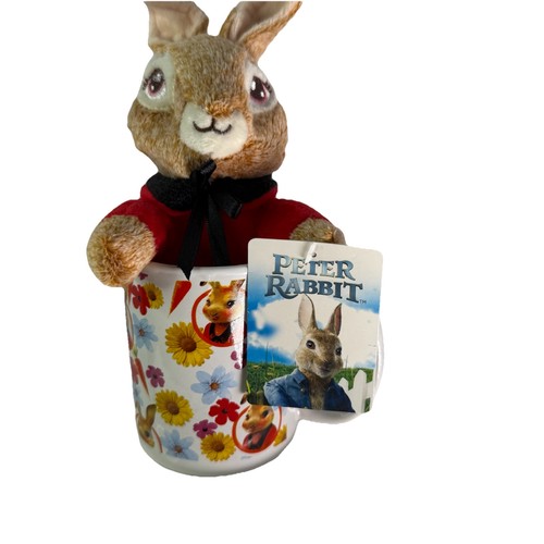Peter Rabbit Flopsy Película Peluche En Taza De Café NIÑA CONEJO CON ETIQUETA NUEVO - Imagen 2 de 6