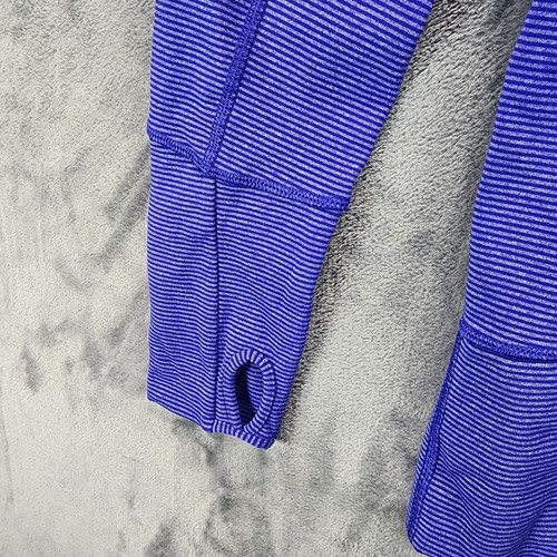 Lululemon In Stride Jacket/Top Set Full Zip Tonka Stripe Purple Women’s Size 6 - Picture 5 of 18