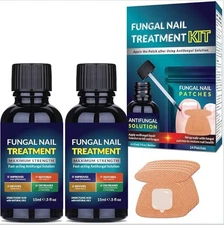 Toenail Treatment Liquid and Patches: Fast Acting Kit for Nail Repair