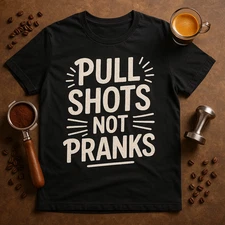 Pull Shots Not Pranks Espresso Lover Gift T-shirt