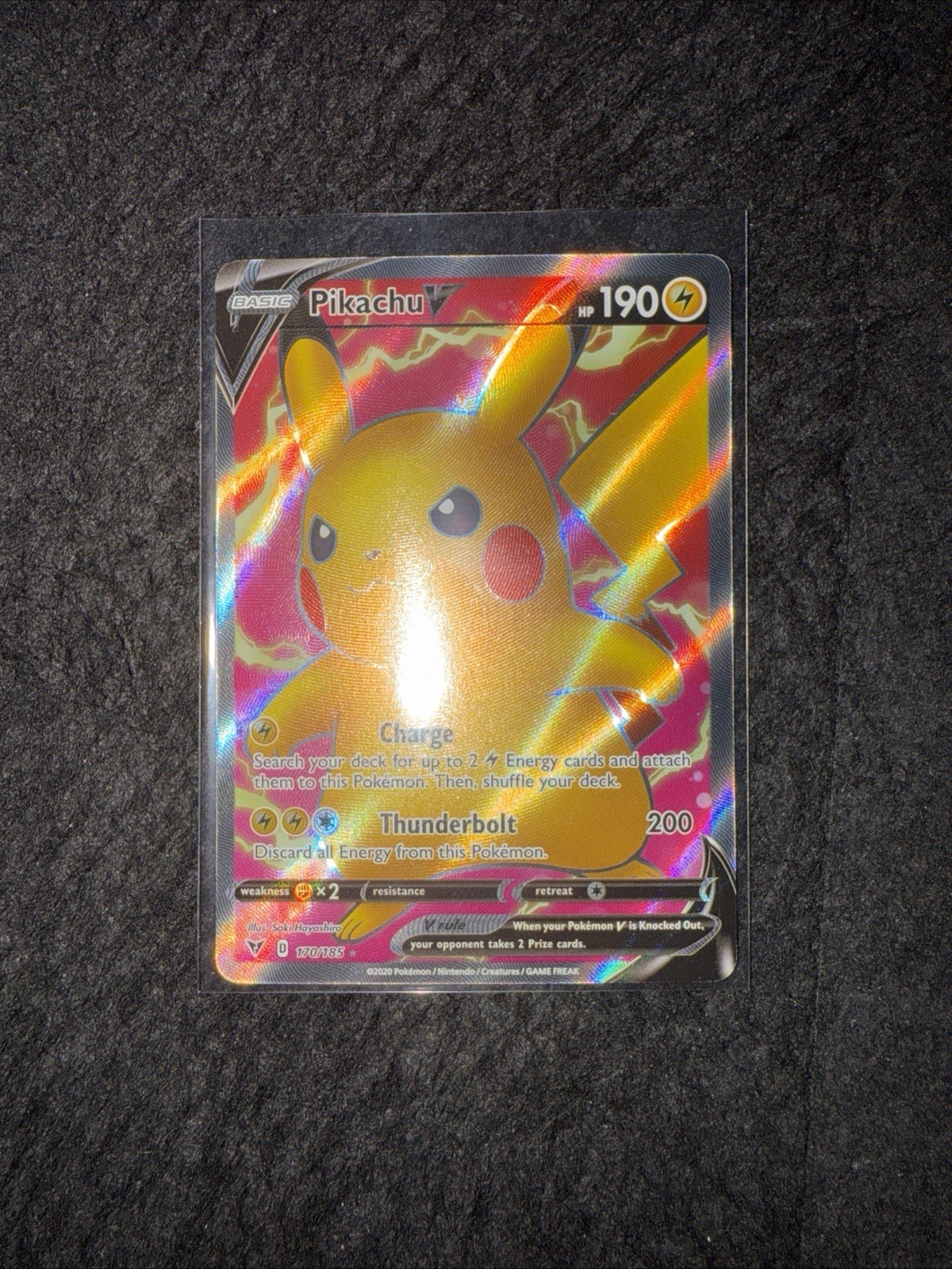 2020 Pokemon SWSH04: Vivid Voltage Pikachu V (Full Art) 170/185 Foil NM