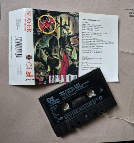 Slayer Reign in Blood Cassette Tape Def Jam Records - Picture 4 of 6