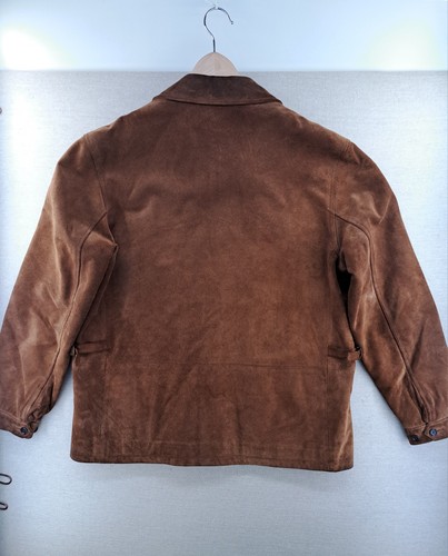 Polo Ralph Lauren Jacket Mens Large Coat Brown Leather Suede Wool Lined Vintage - Picture 2 of 12